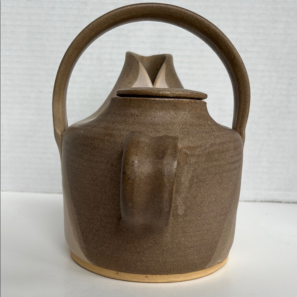 Brown Studio Pottery Ceramic Teapot Creamer Pitcher Made by Rose Minimalist - Picture 4 of 13